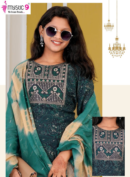 Shagun Vol 2 Mystic 9 Rayon Girls Readymade Pant Suits Manufacturer Ahmedabad