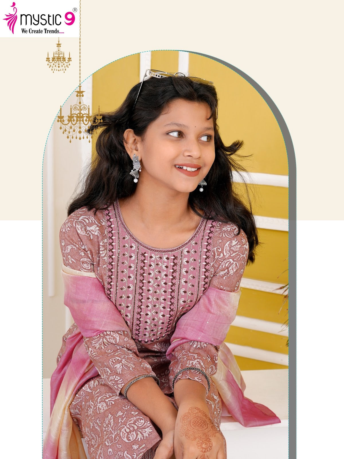 Shagun Vol 2 Mystic 9 Rayon Girls Readymade Pant Suits Manufacturer Ahmedabad