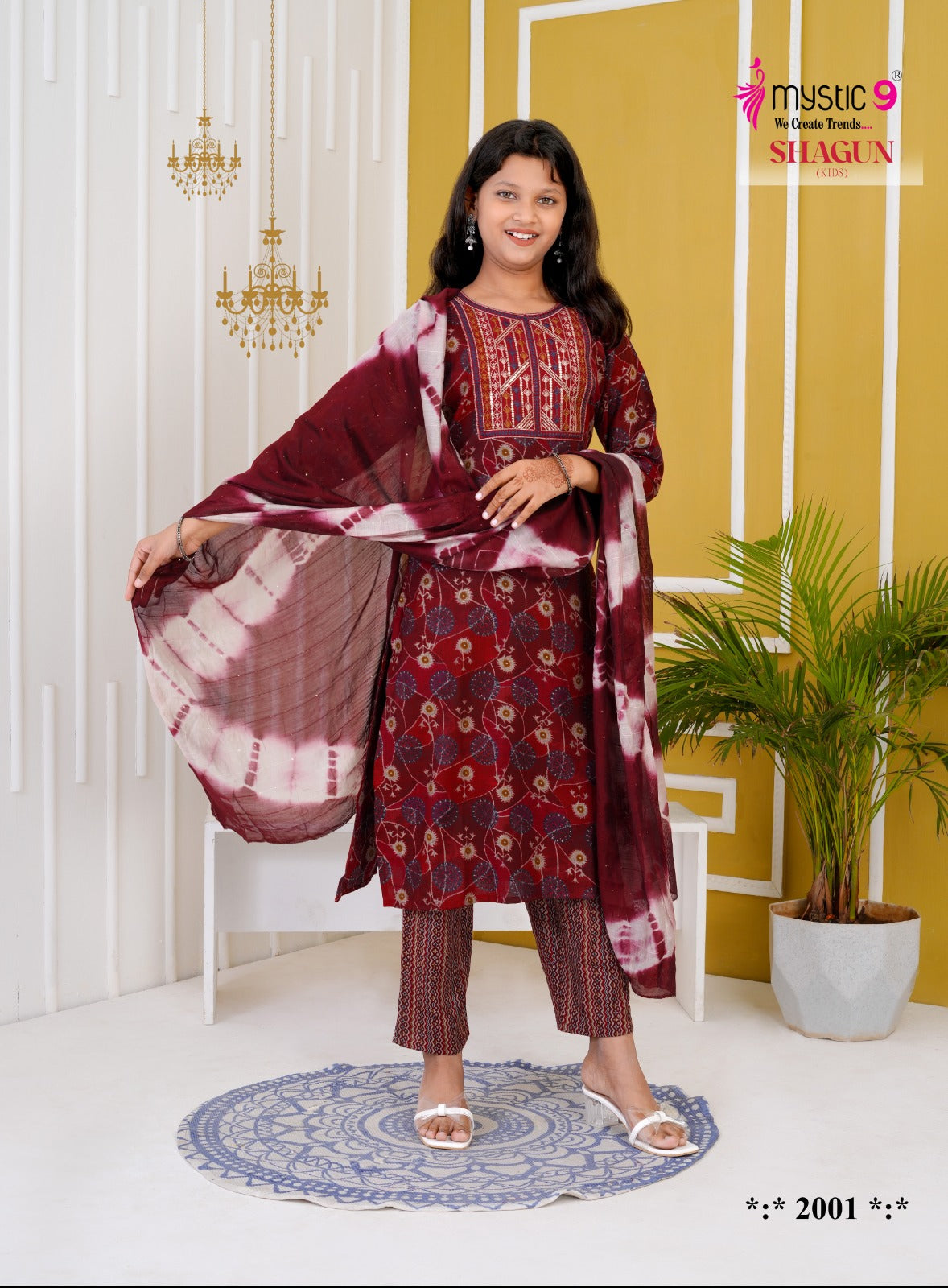 Shagun Vol 2 Mystic 9 Rayon Girls Readymade Pant Suits Manufacturer Ahmedabad