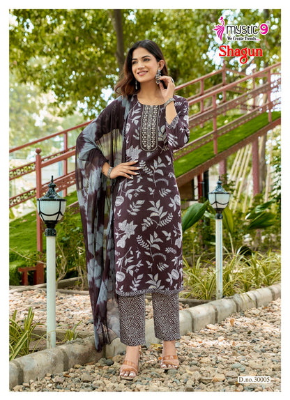Shagun Vol 30 Rakshabandhan Special Mystic 9 Rayon Capsule Readymade Pant Style Suits Exporter India