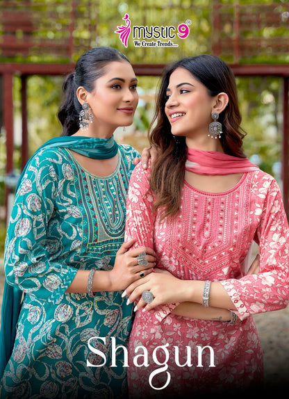Shagun Vol 30 Rakshabandhan Special Mystic 9 Rayon Capsule Readymade Pant Style Suits Exporter India