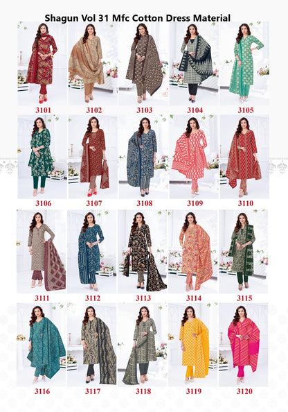 Shagun Vol 31 Mfc Cotton Dress Material Wholesale Price