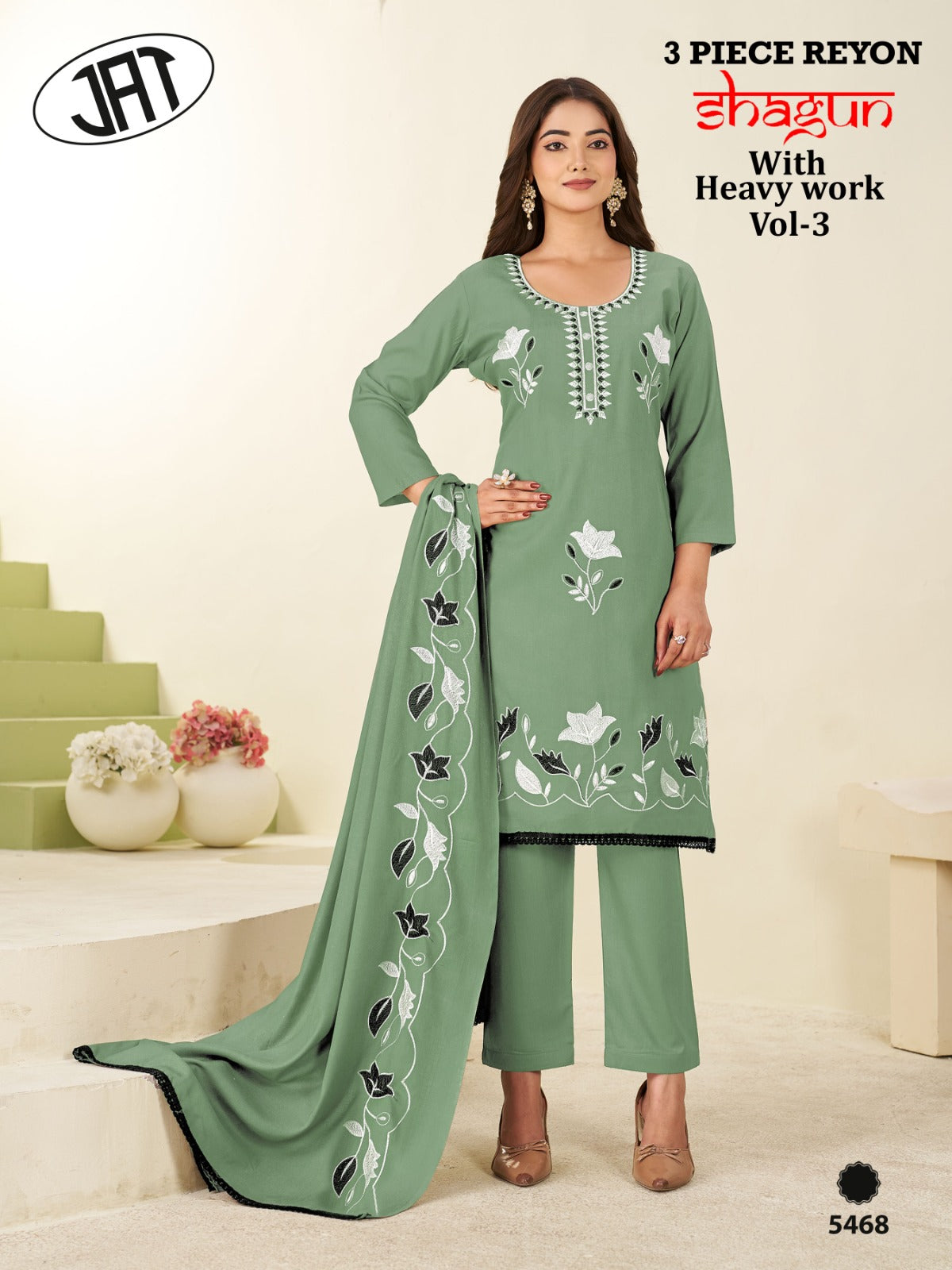 Shagun Vol 3 Jay Ambe Rayon Pant Style Suits Supplier India
