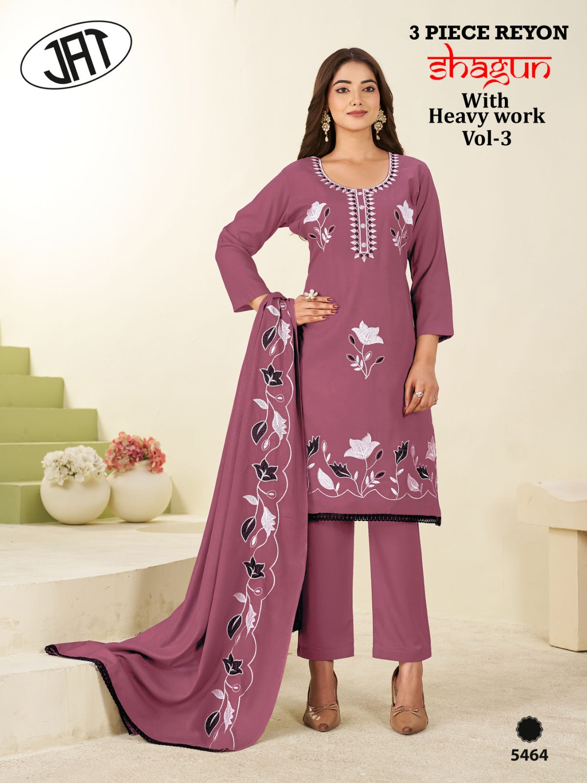 Shagun Vol 3 Jay Ambe Rayon Pant Style Suits Supplier India