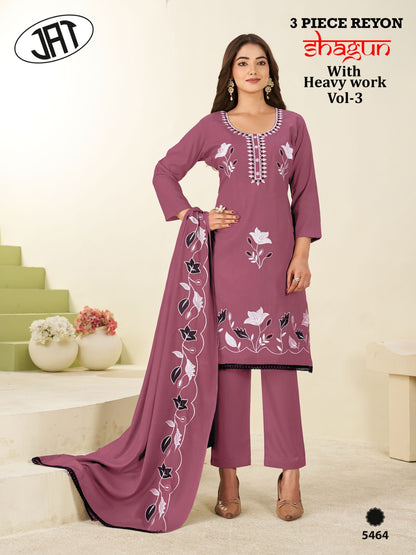 Shagun Vol 3 Jay Ambe Rayon Pant Style Suits Supplier India
