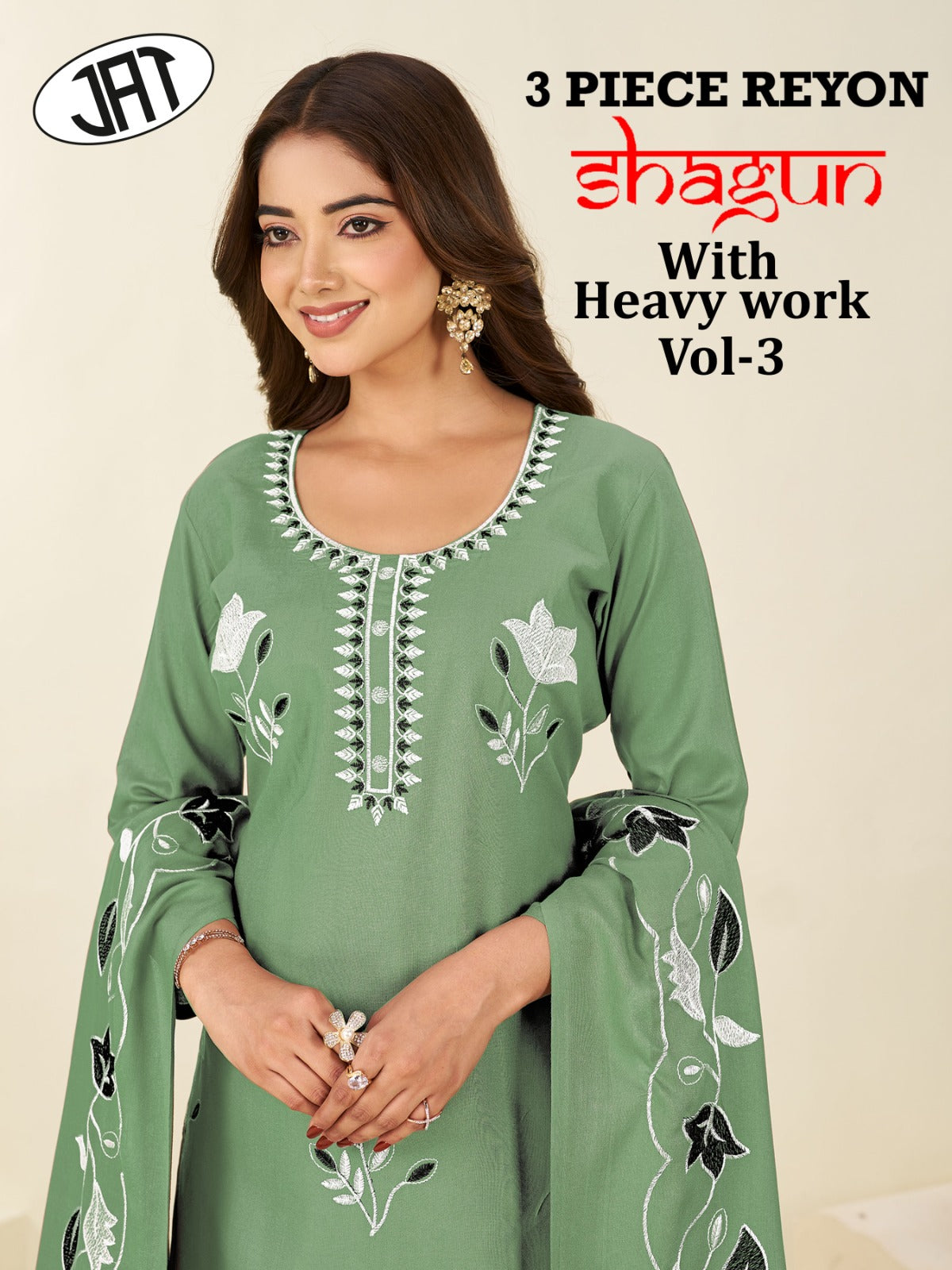 Shagun Vol 3 Jay Ambe Rayon Pant Style Suits Supplier India