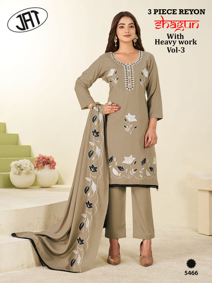 Shagun Vol 3 Jay Ambe Rayon Pant Style Suits Supplier India
