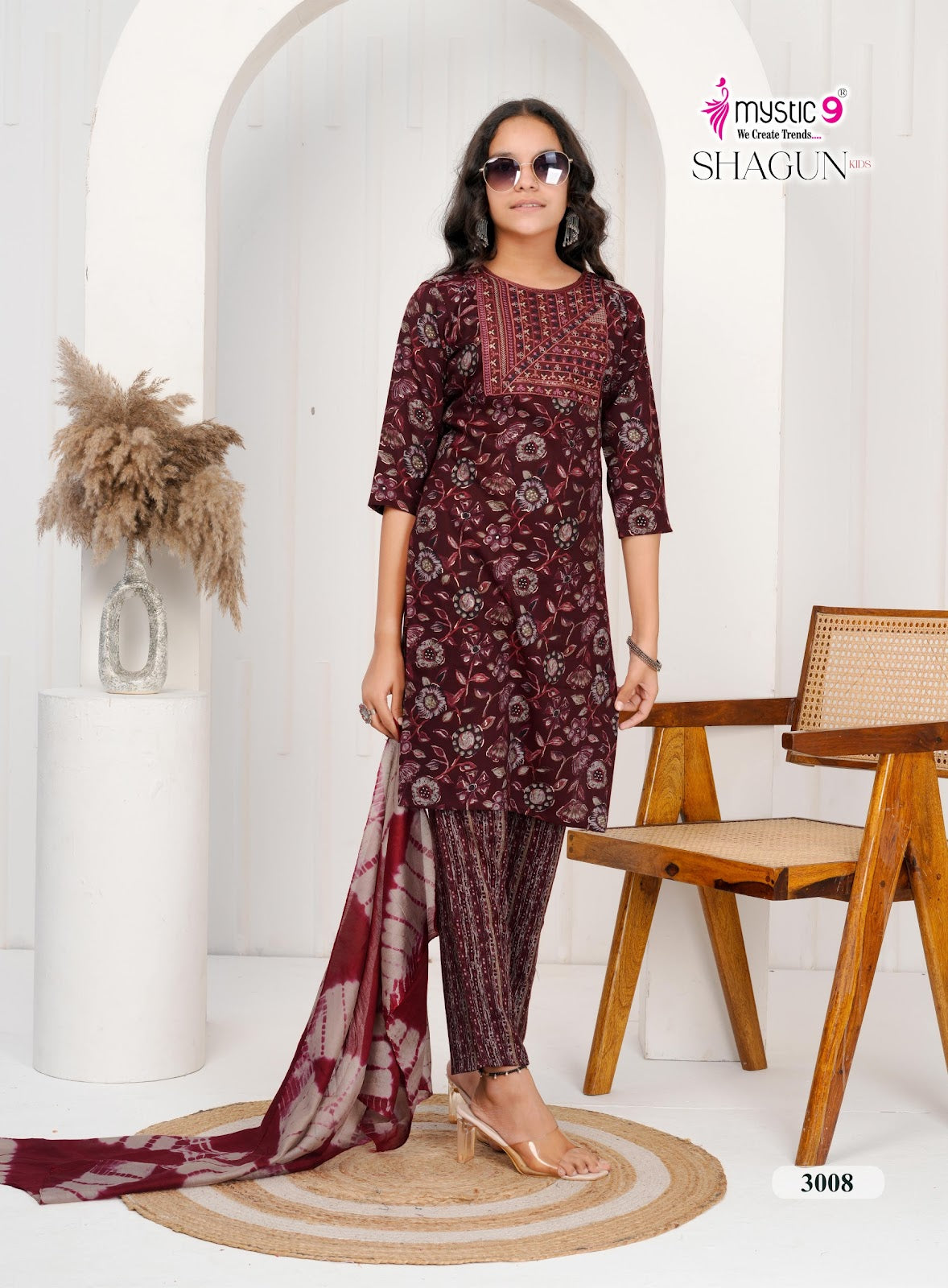 Shagun Vol 3 Mystic 9 Rayon Capsule Girls Readymade Pant Suits Supplier India