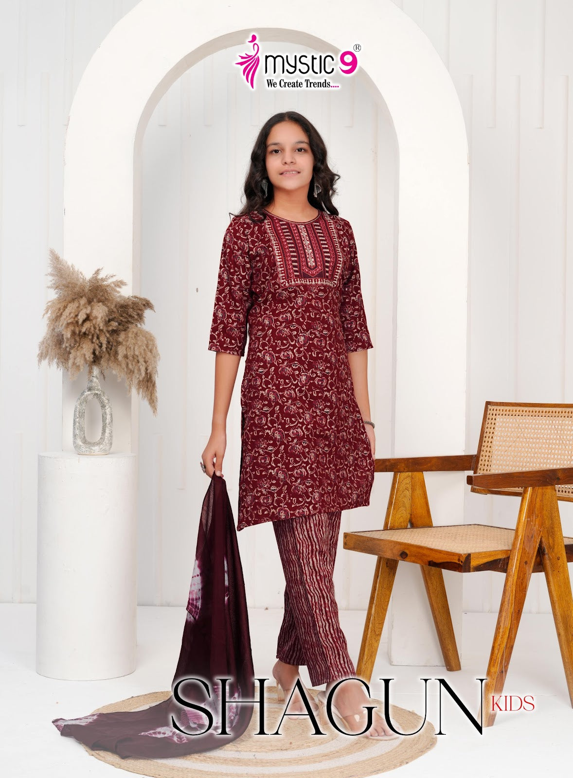 Shagun Vol 3 Mystic 9 Rayon Capsule Girls Readymade Pant Suits Supplier India