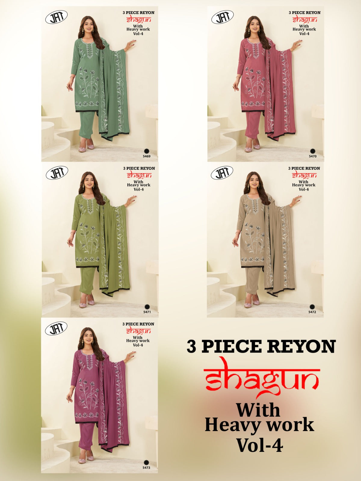 Shagun Vol 4 Jay Ambe Rayon Pant Style Suits Manufacturer India