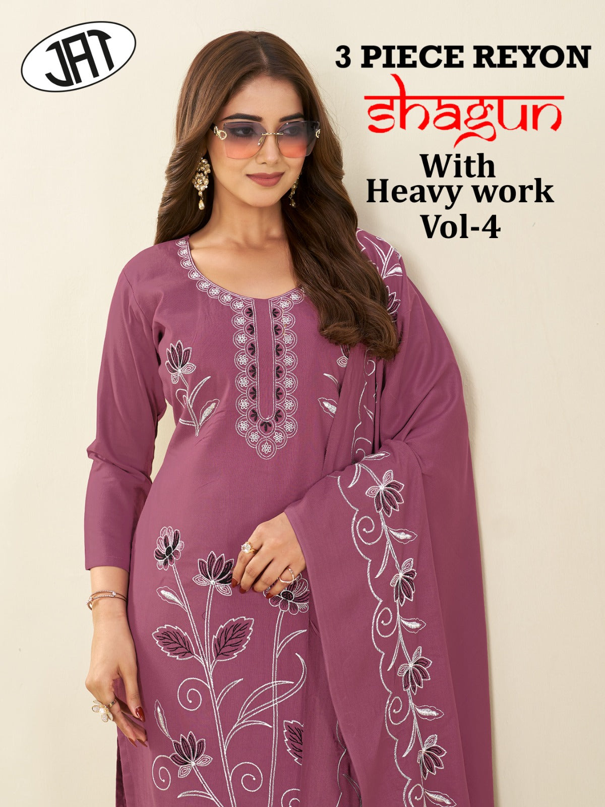 Shagun Vol 4 Jay Ambe Rayon Pant Style Suits Manufacturer India