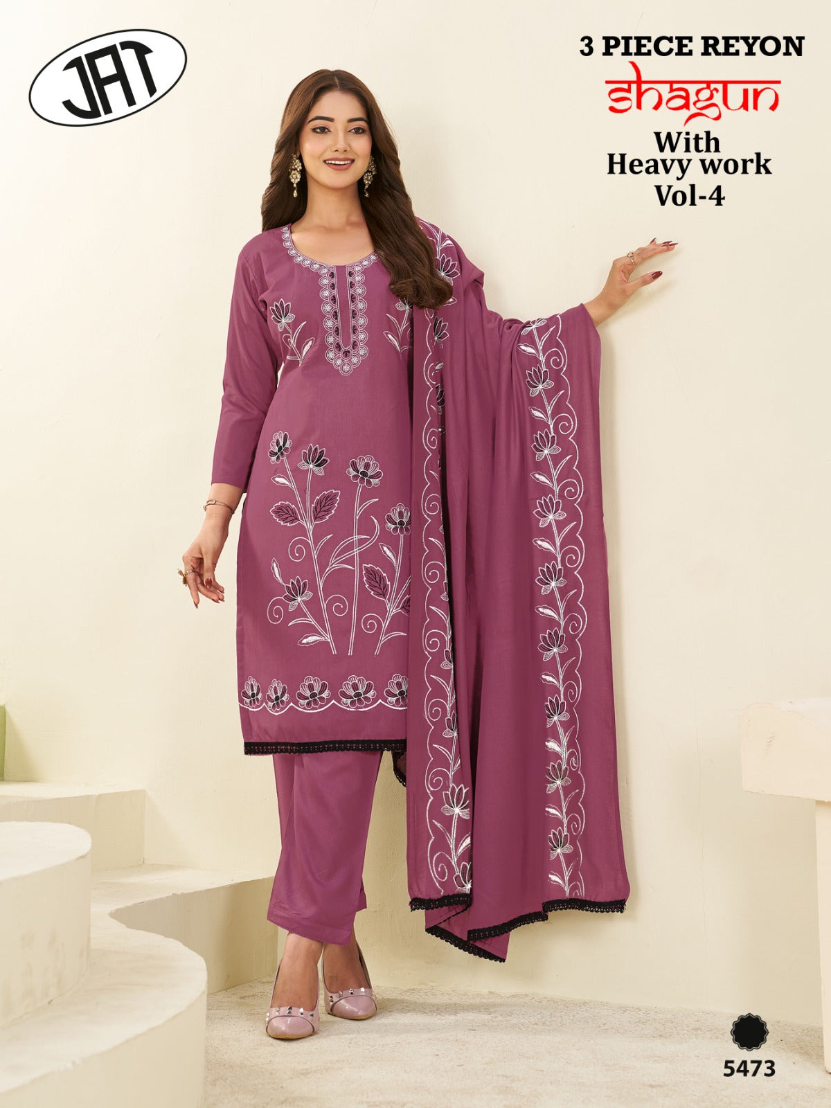 Shagun Vol 4 Jay Ambe Rayon Pant Style Suits Manufacturer India