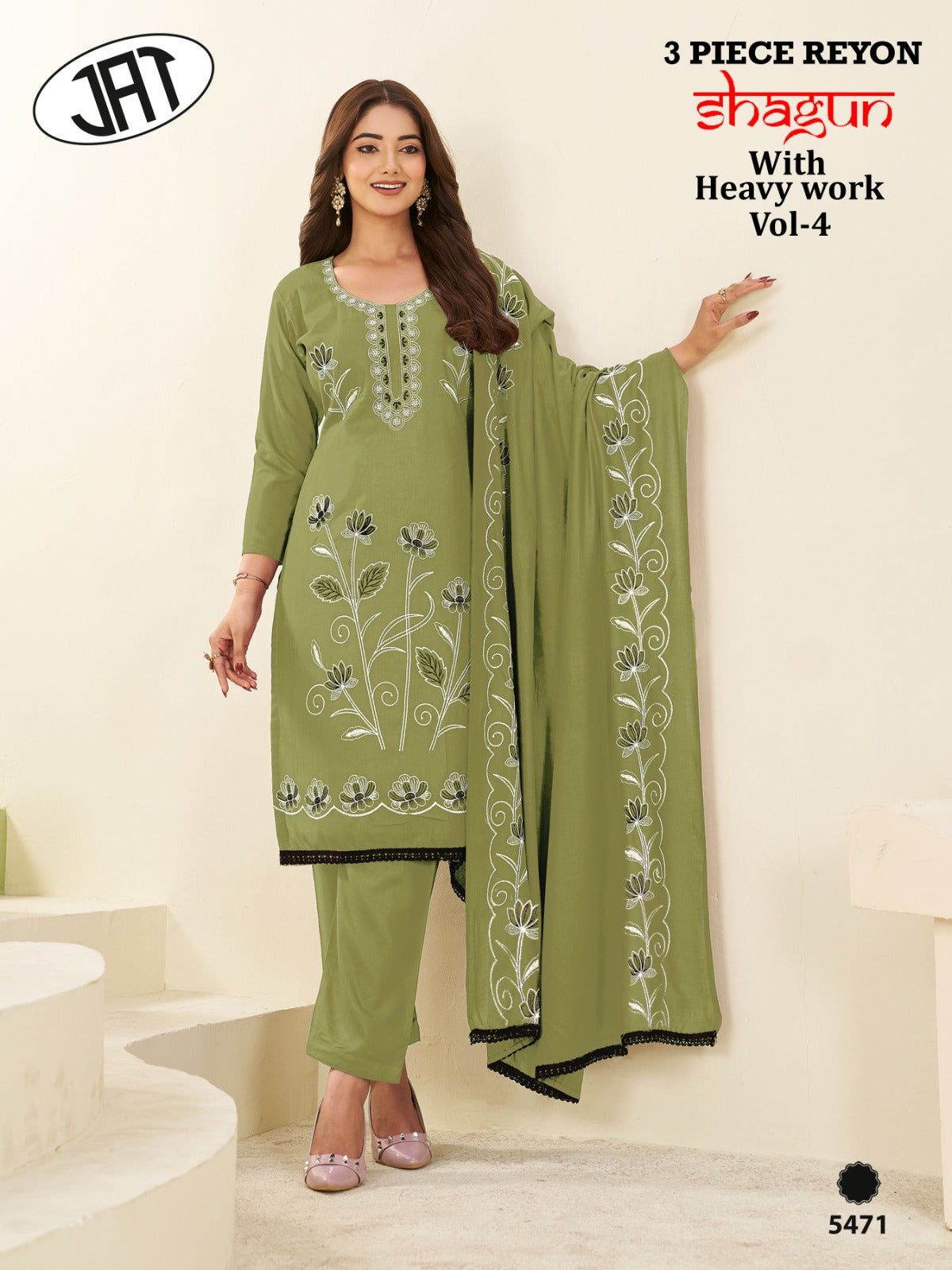 Shagun Vol 4 Jay Ambe Rayon Pant Style Suits Manufacturer India
