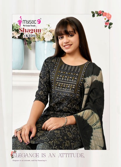 Shagun Vol 4 Mystic 9 Rayon Capsule Girls Readymade Pant Suits Wholesale