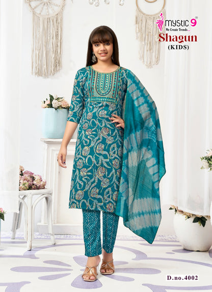 Shagun Vol 4 Mystic 9 Rayon Capsule Girls Readymade Pant Suits Wholesale