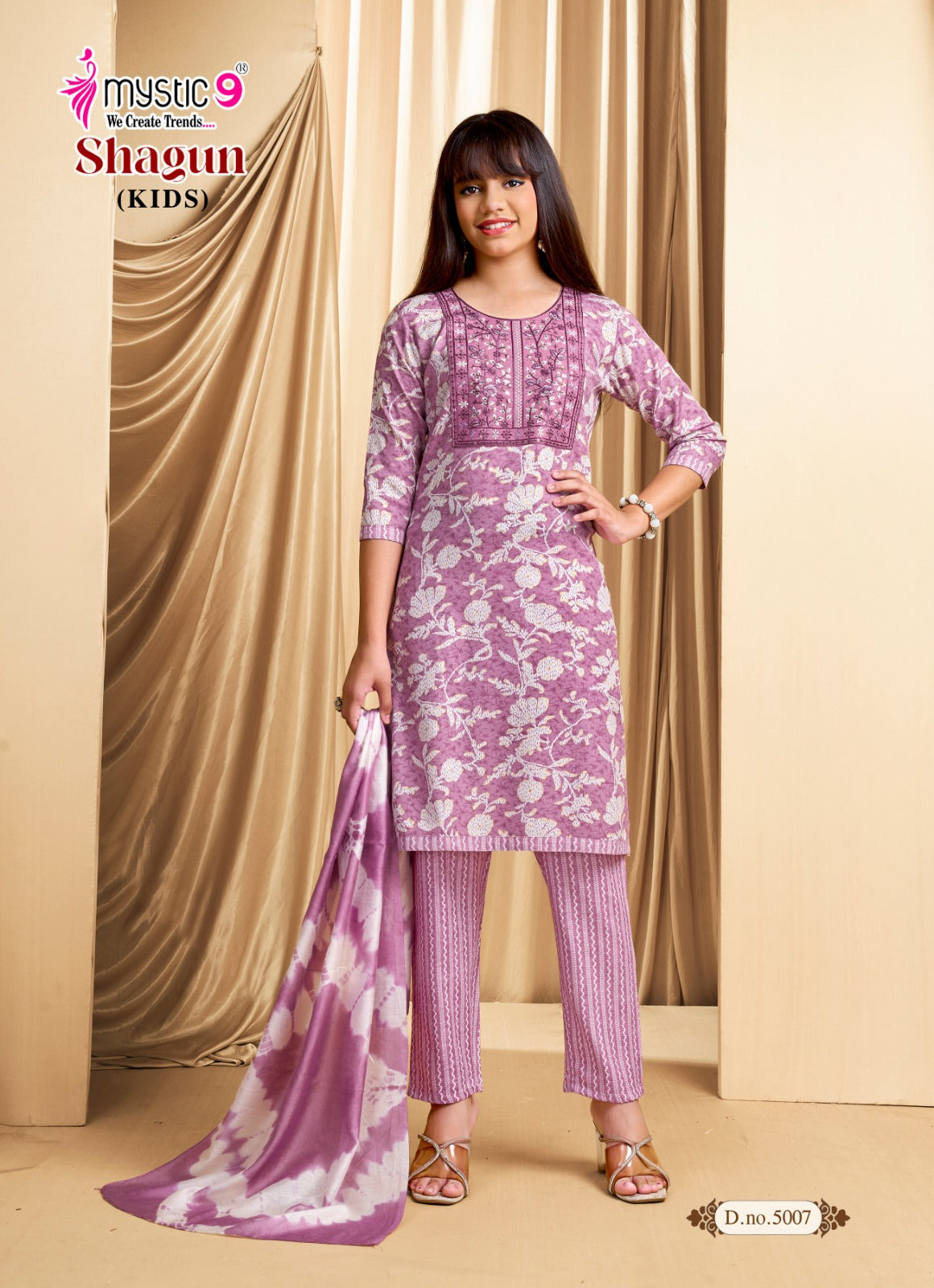 Shagun Vol 5 Mystic 9 Rayon Girls Readymade Pant Suits Manufacturer India