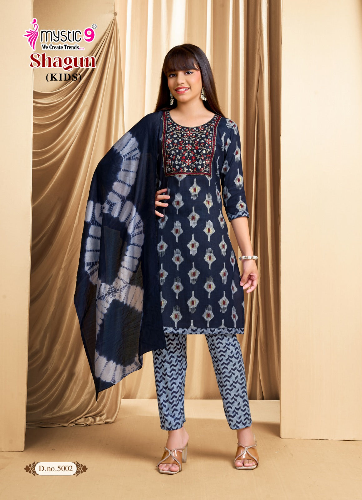 Shagun Vol 5 Mystic 9 Rayon Girls Readymade Pant Suits Manufacturer India
