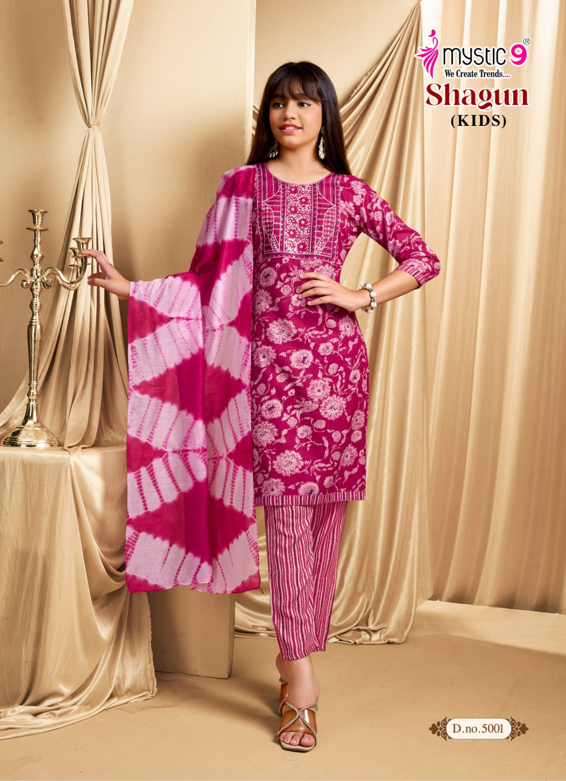 Shagun Vol 5 Mystic 9 Rayon Girls Readymade Pant Suits Manufacturer India