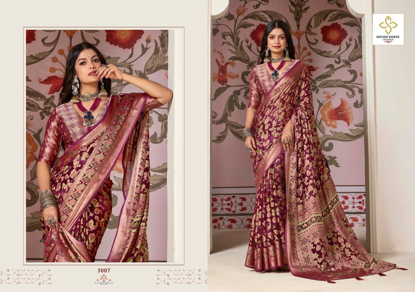 Shagun Vol 5 Shubh Shree Dull Moss Sarees Manufacturer Gujarat