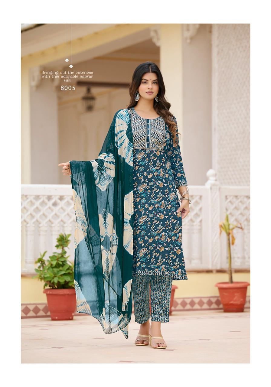 Shagun Vol 8 Mystic 9 Rayon Capsule Readymade Pant Style Suits Wholesaler