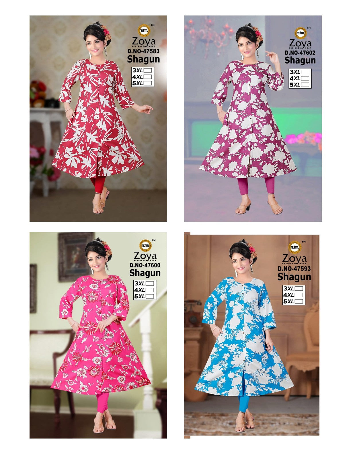 Shagun Zoya Rayon Plus Size Kurtis Manufacturer Gujarat