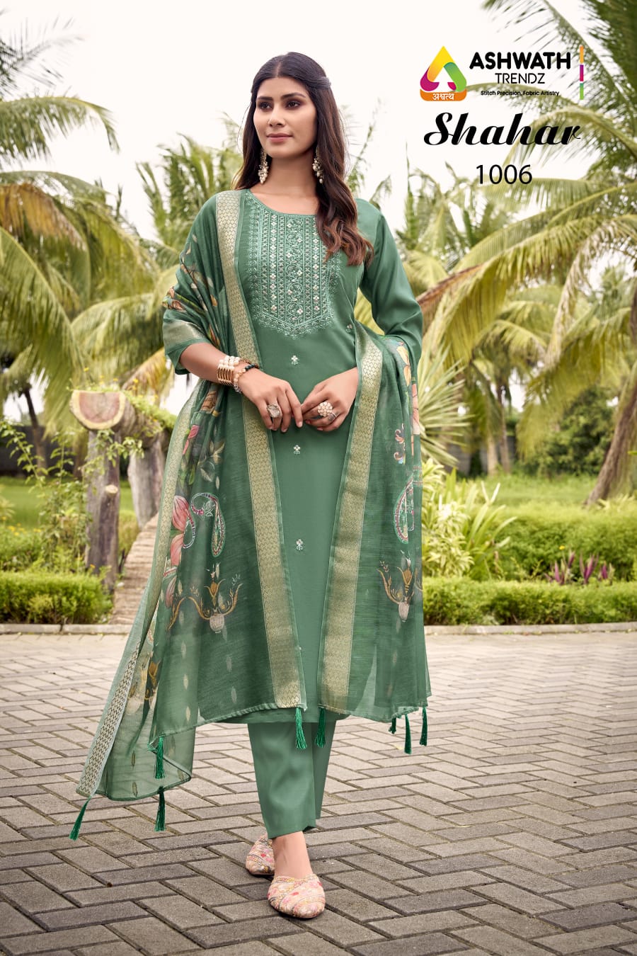 Shahar Ashwath Roman Silk Readymade Pant Style Suits Exporter India