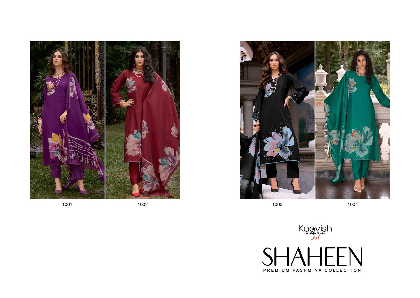 Shaheen Kaavish Viscose Pashmina Suits Supplier India