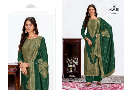 Shaheen Naari Muslin Jacquard Pant Style Suits Wholesale Price