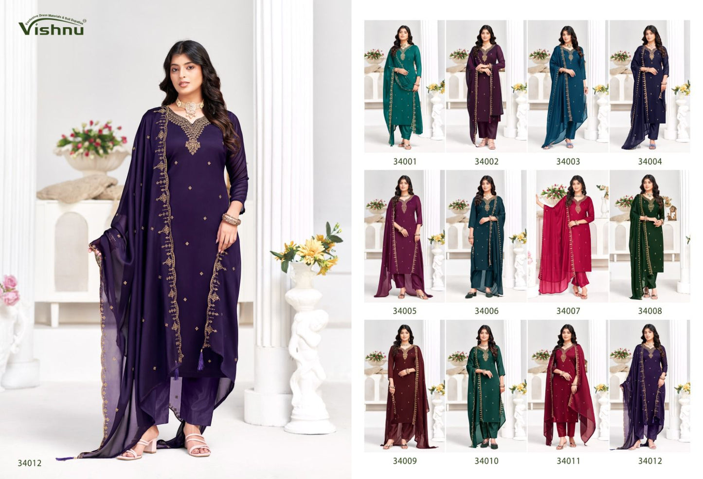 Shaheen Vol 2 Vishnu Impex Rangoli Pant Style Suits Manufacturer India