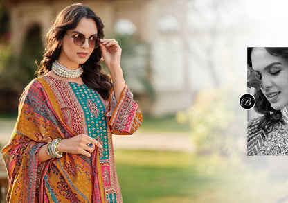 Shaheen Vol 3 Belliza Designer Studio Viscose Rayon Karachi Salwar Suits Wholesale