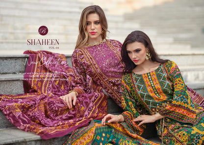 Shaheen Vol 4 Belliza Designer Studio Viscose Rayon Karachi Salwar Suits Wholesale Rate