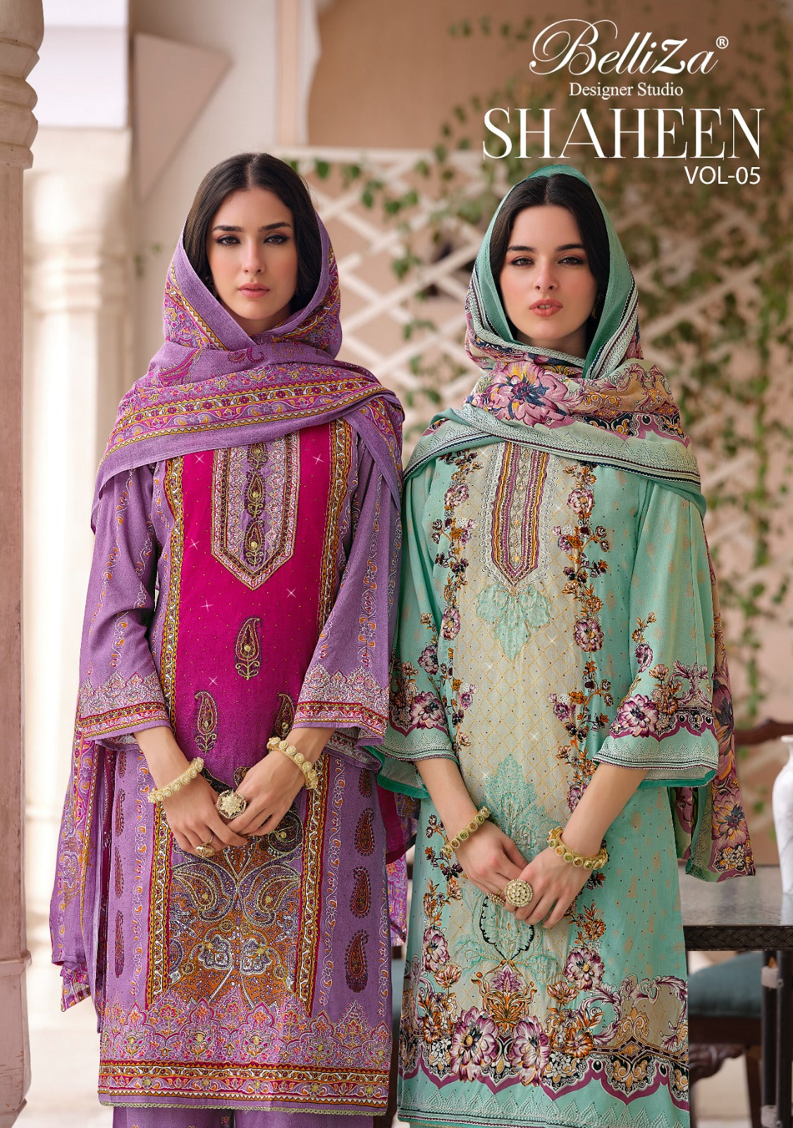 Shaheen Vol 5 Belliza Designer Studio Viscose Rayon Karachi Readymade Suits Wholesaler
