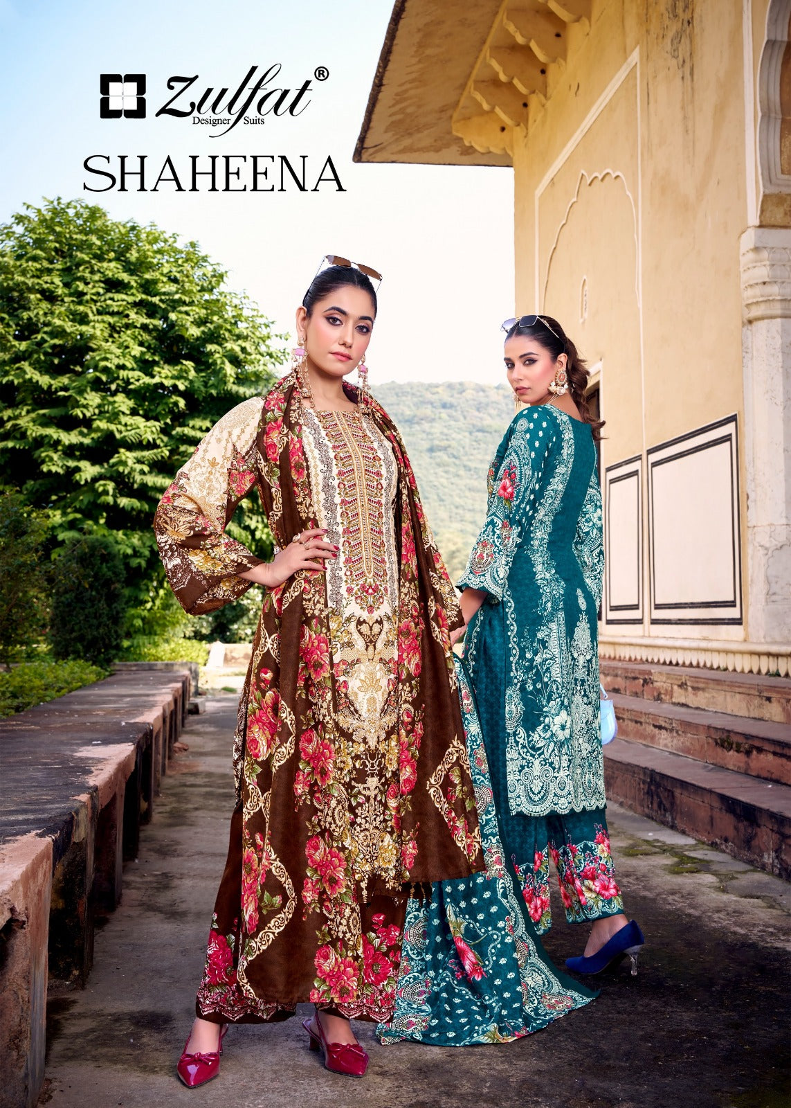 Shaheena Zulfat Designer Rayon Pakistani Salwar Suits Wholesaler