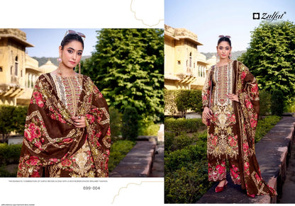 Shaheena Zulfat Designer Rayon Pakistani Salwar Suits Wholesaler