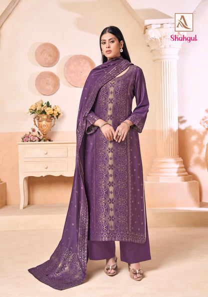 Shahgul Alok Viscose Pashmina Suits Wholesaler