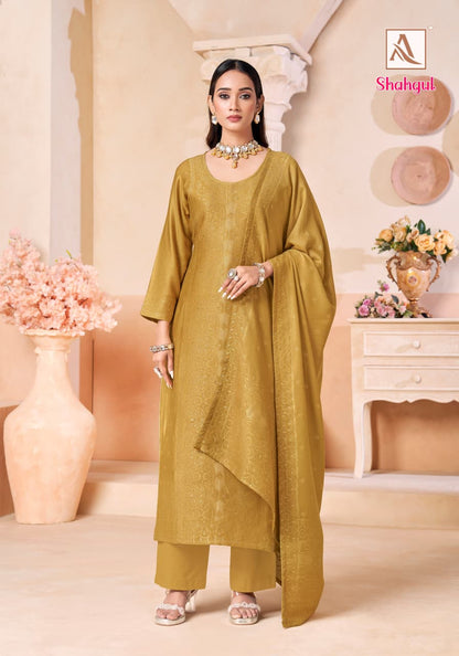Shahgul Alok Viscose Pashmina Suits Wholesaler