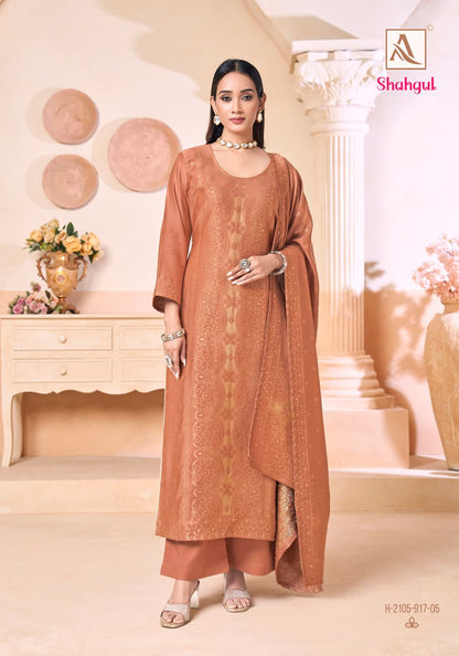 Shahgul Alok Viscose Pashmina Suits Wholesaler