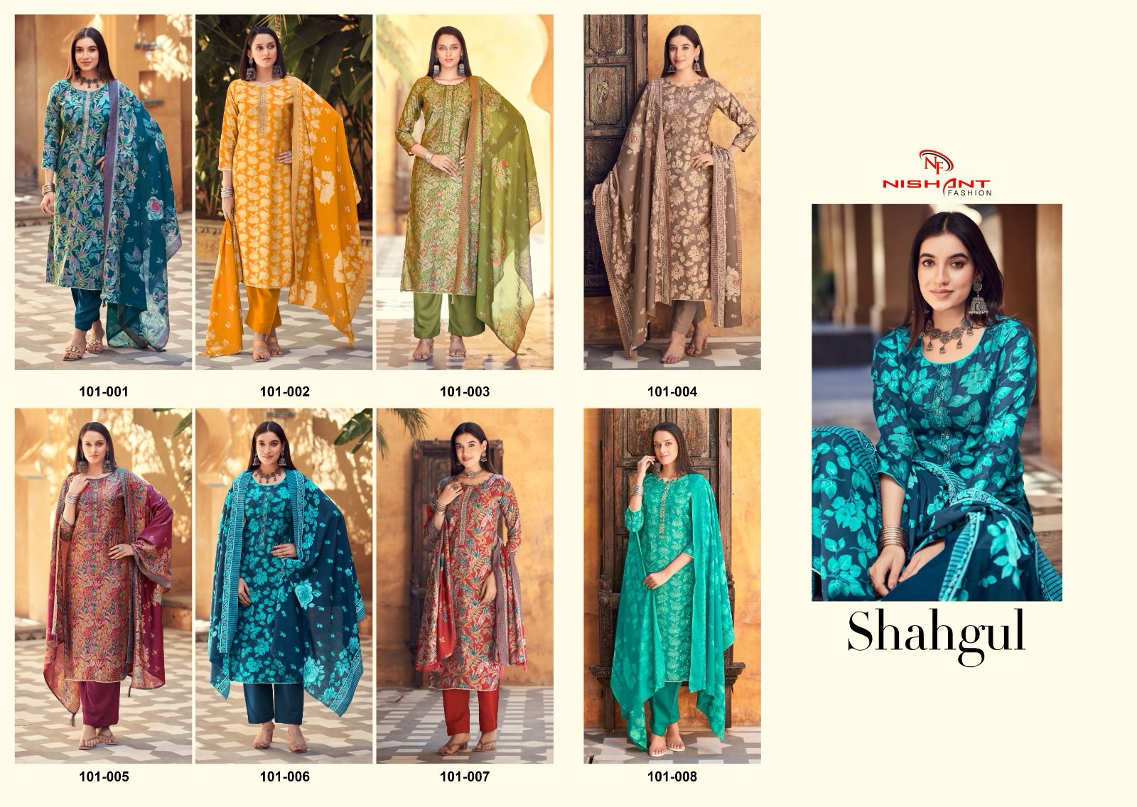 Shahgul Nishant Fashion Muslin Silk Pant Style Suits Supplier Gujarat