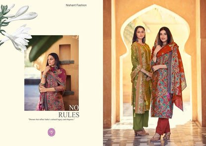 Shahgul Nishant Fashion Muslin Silk Pant Style Suits Supplier Gujarat