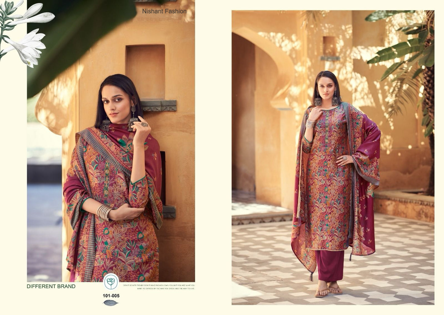 Shahgul Nishant Fashion Muslin Silk Pant Style Suits Supplier Gujarat