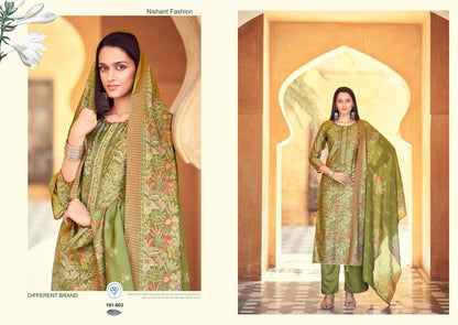 Shahgul Nishant Fashion Muslin Silk Pant Style Suits Supplier Gujarat