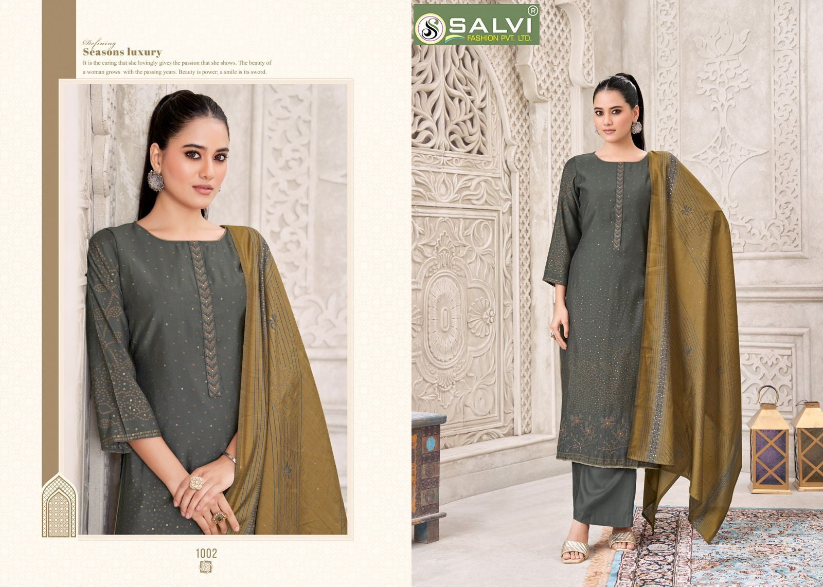 Shahgul Salvi Fashion Modal Silk Pant Style Suits Manufacturer Gujarat