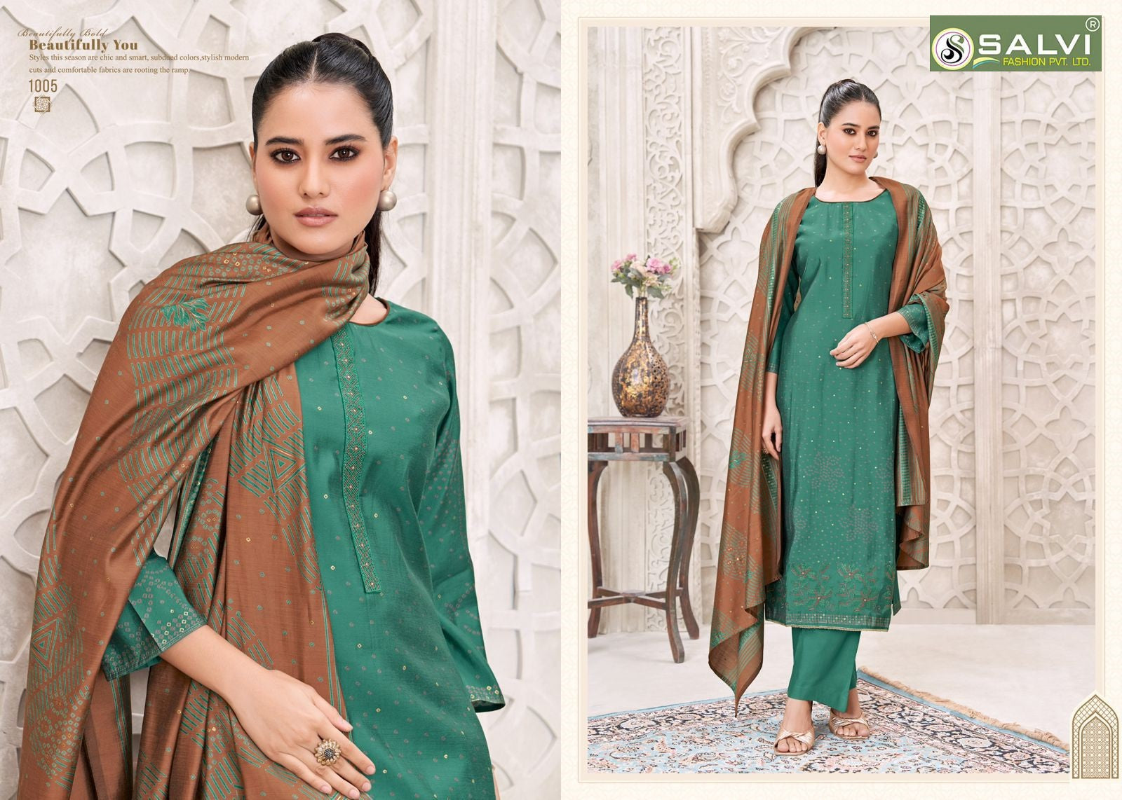 Shahgul Salvi Fashion Modal Silk Pant Style Suits Manufacturer Gujarat