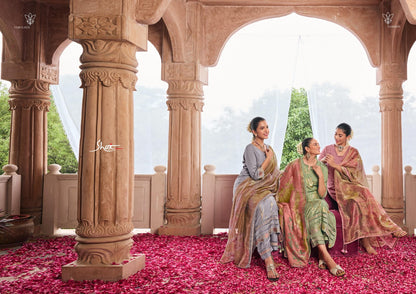 Shahgul Jay Vijay Shai Moga Silk Pant Style Suits Wholesale Price