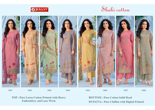 Shahi Cotton Salvi Fashion Lawn Pakistani Salwar Suits Manufacturer