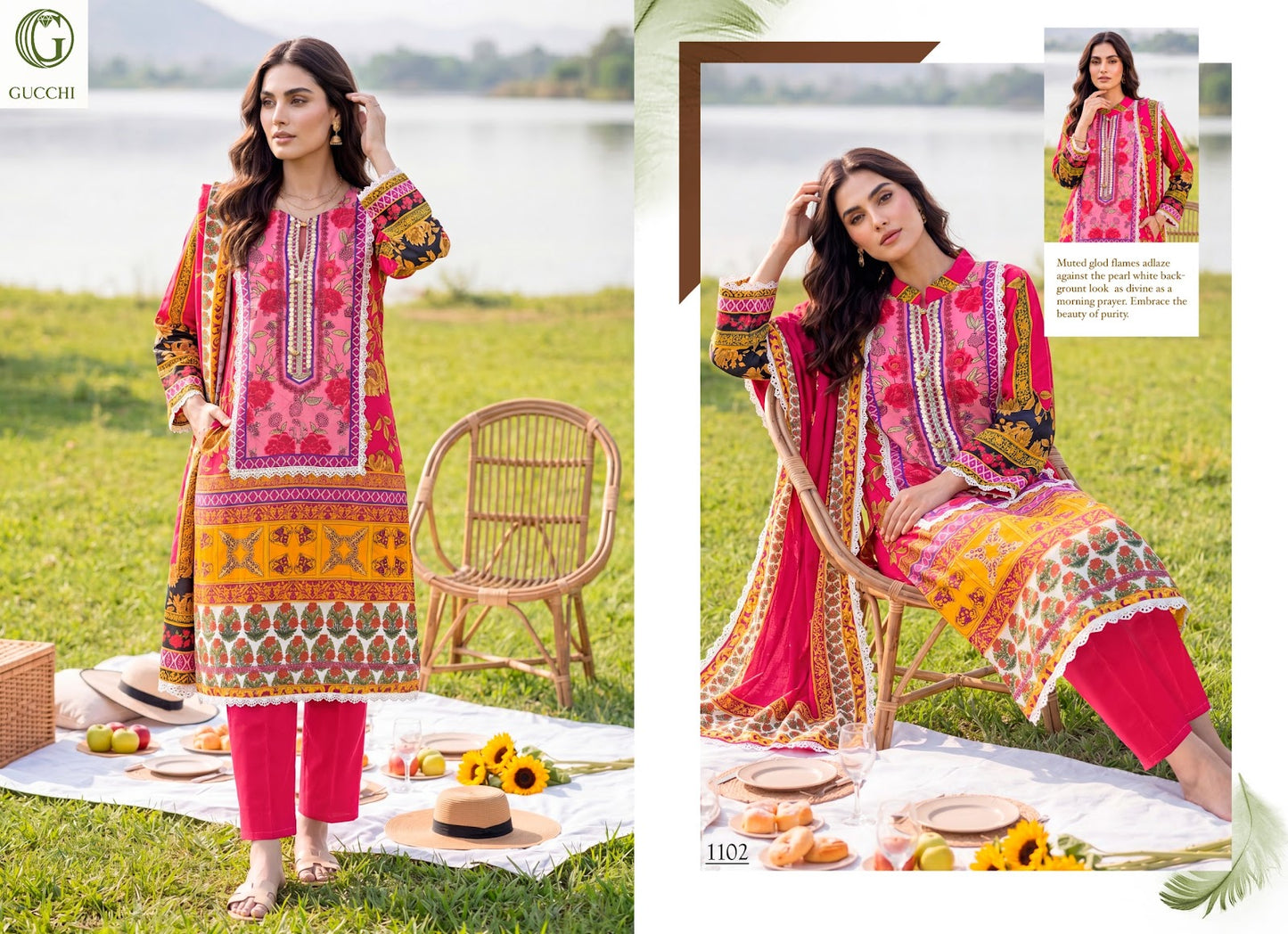 Shahi Gucchi Viscose Muslin Pakistani Readymade Suits Wholesale Price