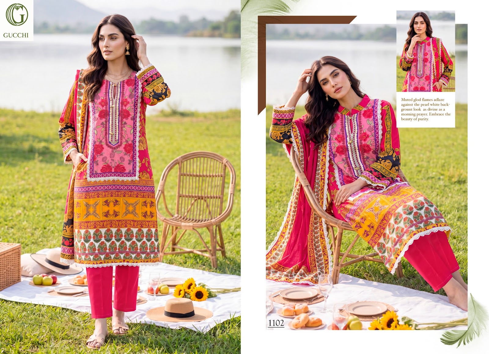 Shahi Gucchi Viscose Muslin Pakistani Readymade Suits Wholesale Price