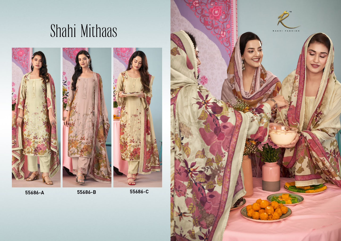 Shahi Mithaas Rakhi Fashion Bemberg Silk Pant Style Suits Manufacturer India