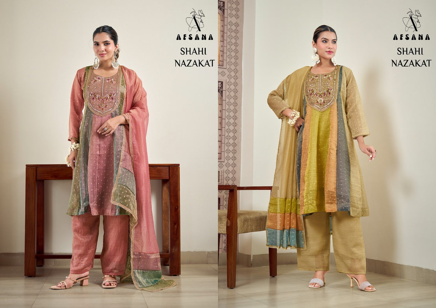 Shahi Nazakat Afsana Salsa Pakistani Readymade Suits Supplier Ahmedabad