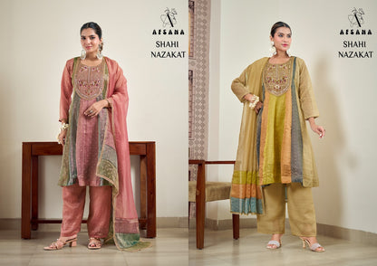 Shahi Nazakat Afsana Salsa Pakistani Readymade Suits Supplier Ahmedabad